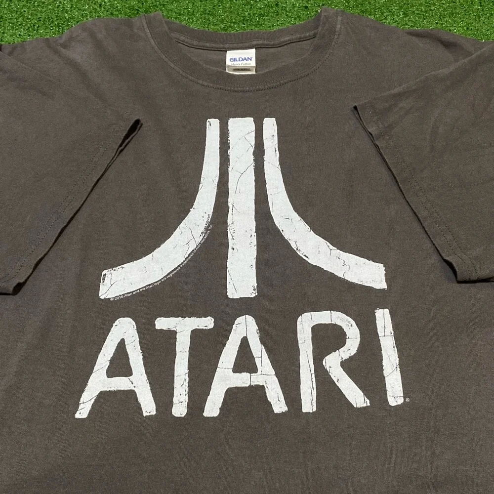 Retro Atari Logo T-Shirt Nostalgic Gamer Size XL Gray - Picture 2 of 6